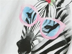 Print af en zebra med pink solbriller på hvid Name it T-Shirt 13241600 bright white